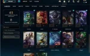 Conta Prata 1 com 25 Champs e 6 Skins + 2 Fragmentos