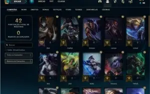 Conta Prata 1 com 25 Champs e 6 Skins + 2 Fragmentos