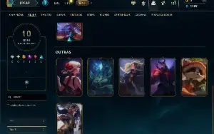 Unranked com 30 Champs e 10 Skins