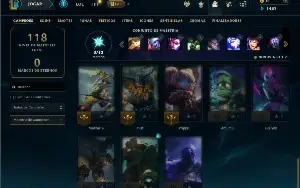 Unranked com 30 Champs e 10 Skins