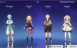AR 39 > 16 Personagens Keqing, QiQi, Vent, Jean + 2 Armas 5*