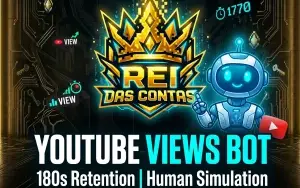 Bot de Views YouTube com Retenção de 180s (Simulação Humana)
