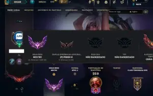 Mestre com 75 Champs e 57 Skins ( 109 PDL )