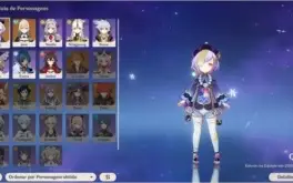Conta Genshim Impact ar10 Qiqi + Jean + Razor c1