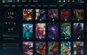Conta Unranked com 135 Champs e 118 Skins + 17 Maestrias 7