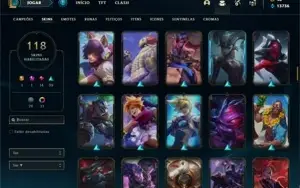 Conta Unranked com 135 Champs e 118 Skins + 17 Maestrias 7