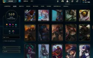 Conta Unranked com 155 Champs e 169 Skins ( MAIN ADC / JG )
