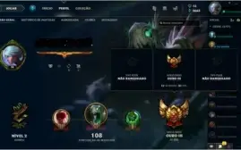 Vendo conta league of legends Ouro 3 com borda Ouro