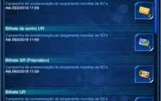 Yugioh DuelLinks 10k gemas 3 bilhetes dos sonhos varias ur.