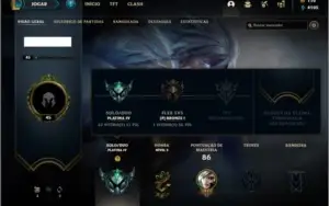 Conta platina 4 com 25 champs e 13 skins