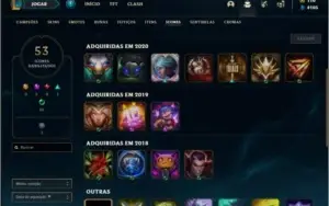 Conta platina 4 com 25 champs e 13 skins