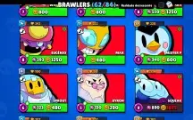 Conta brawl stars 62 brawlers com ótimas skins 4 lendários