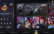 conta wild rift com 249 skins, rank diamante 1