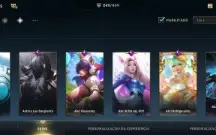conta wild rift com 249 skins, rank diamante 1