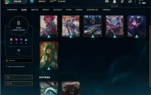 Conta prata 1 com 28 Champs e 8 Skins + 1 Fragmento