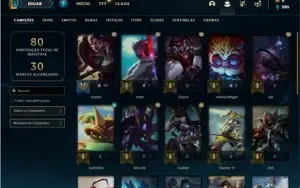 Conta prata 1 com 28 Champs e 8 Skins + 1 Fragmento
