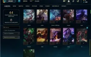Conta diamante 3 com 31 Champs, 6 Skins + 4 Fragmentos