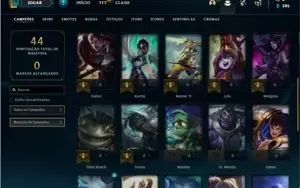 Conta diamante 3 com 31 Champs, 6 Skins + 4 Fragmentos