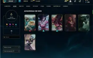 Conta diamante 3 com 31 Champs, 6 Skins + 4 Fragmentos