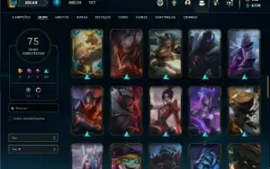 Conta Unrnaked com 95 Champs e 75 Skins + 2 RARAS