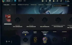 Conta Unrnaked com 95 Champs e 75 Skins + 2 RARAS
