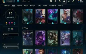 Conta Unrnaked com 95 Champs e 75 Skins + 2 RARAS