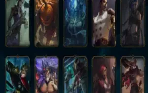 LoL conta 39 skins , 13 frag skin,ouro 3, lvl 100, 63 champ