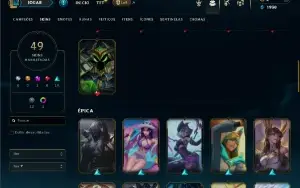 Prata 4 com 80 Champs e 49 Skins ( ADC / MID / TOP )