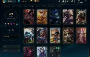 Prata 4 com 80 Champs e 49 Skins ( ADC / MID / TOP )