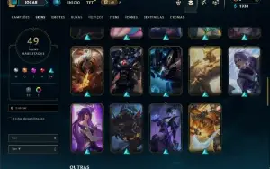 Prata 4 com 80 Champs e 49 Skins ( ADC / MID / TOP )