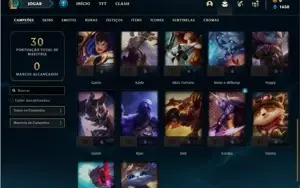 Conta Platina 4 com 27 Champs e 6 Skins + 5 Fragmentos