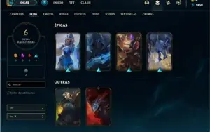 Conta Platina 4 com 27 Champs e 6 Skins + 5 Fragmentos