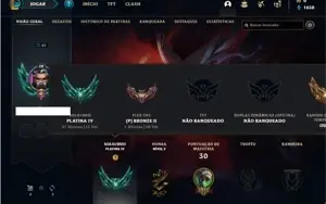 Conta Platina 4 com 27 Champs e 6 Skins + 5 Fragmentos
