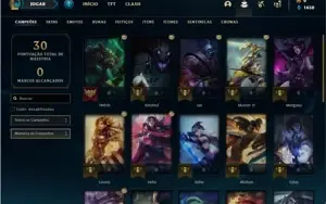 Conta Platina 4 com 27 Champs e 6 Skins + 5 Fragmentos