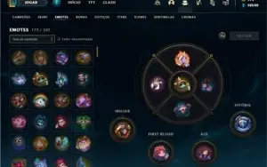 Conta prata 4 com TODOS os champs e 275 Skins + 9 Vitoriosas