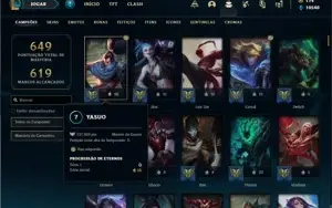 Conta prata 4 com TODOS os champs e 275 Skins + 9 Vitoriosas