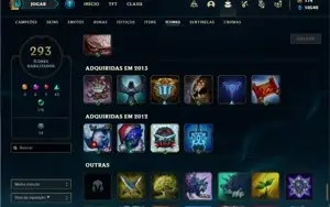 Conta prata 4 com TODOS os champs e 275 Skins + 9 Vitoriosas
