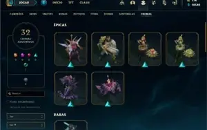 Conta prata 4 com TODOS os champs e 275 Skins + 9 Vitoriosas