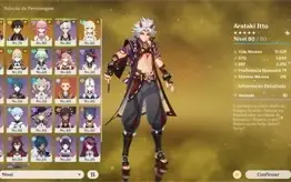 AR52 YAE MIKO COM SUA ARMA, ITTO, ZHONGLI, KEQING E JEAN