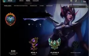 CONTA LEAGUE OF LEGENDS - PLATINA 2 (BORDA DIAMANTE 4)