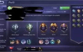 Conta Mobile Legends, 27 Heróis, 15 Skins