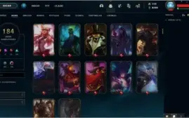 Conta Platina I com 184 skins (3 skins são prestígio)