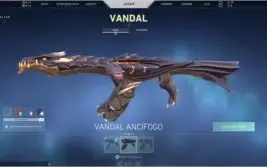 conta valorant com algumas skins e platina 1