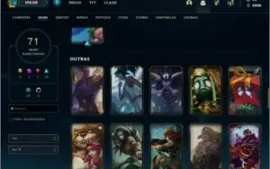 Conta Prata 2 com 71 skins e 110 champs