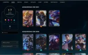 Conta Ouro 4  17 skins habilitadas E muitos espólios