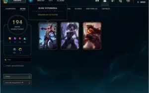 Conta 2012, 194 skin, icones e skins raras