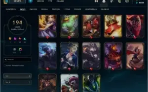 Conta 2012, 194 skin, icones e skins raras