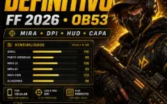 Pack Sensi FF 2026 OB53 | Capa Sem Ban + DPI/HUD