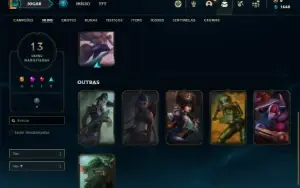 Conta Unranked com 27 Champs e 13 Skins