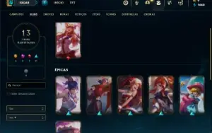 Conta Unranked com 27 Champs e 13 Skins